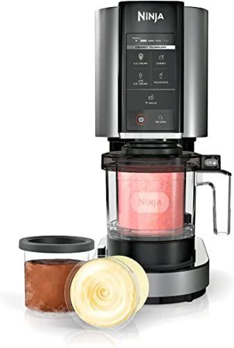 キッチン家電 Ninja CreamI NC300 Ninja NC300 CREAMi Ice Cream Maker, 2 Potes, 473ml, Prata - Bebida